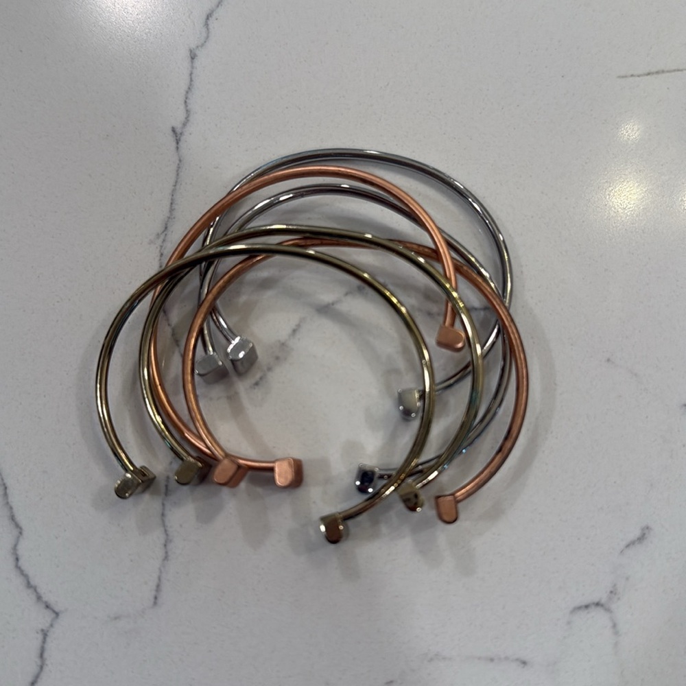 Loft Multi Metal Stack Cuff Bracelets - image 2